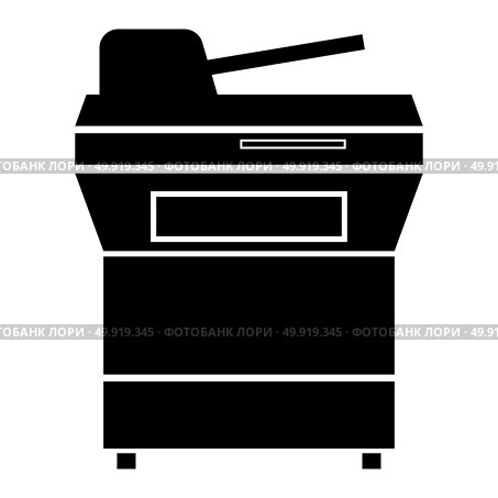 Multifunction printer or automatic copier icon . Стоковая иллюстрация, агентство Ingram Publishing / Фотобанк Лори