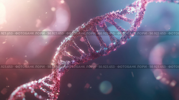 mutation fading DNA strand ai generated. Стоковое AI-изображение, AI-художник Vectorwin / Фотобанк Лори