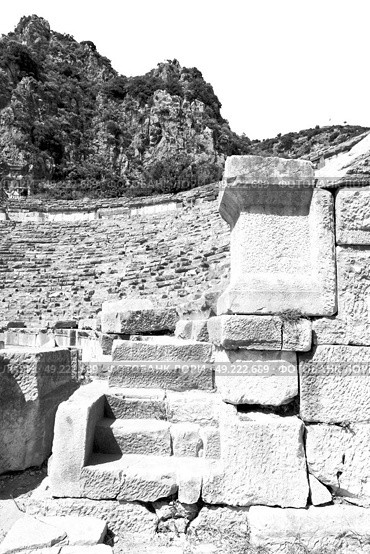 myra    in    turkey europe    old roman necropolis and indigenous tomb stone. Стоковое фото, агентство Ingram Publishing / Фотобанк Лори
