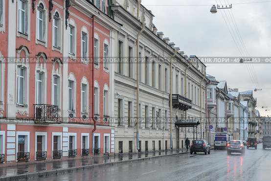Набережная реки Фонтанки напротив Михайловского замка. Санкт-Петербург (2014 год). Стоковое фото, фотограф Александр Алексеев / Фотобанк Лори