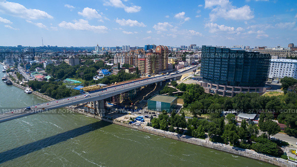 Набережная Ростова-на-Дону и Ворошиловский мост. Россия (2016 год). Стоковое фото, фотограф Арестов Андрей Павлович / Фотобанк Лори