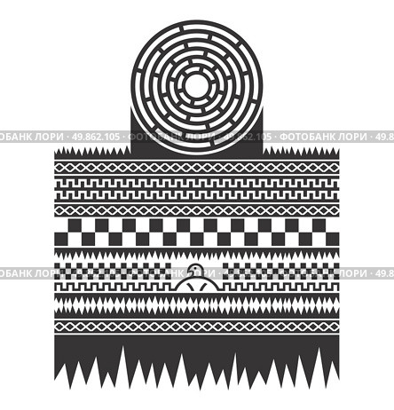 native american pattern vector graphic art illustration. Стоковая иллюстрация, агентство Ingram Publishing / Фотобанк Лори