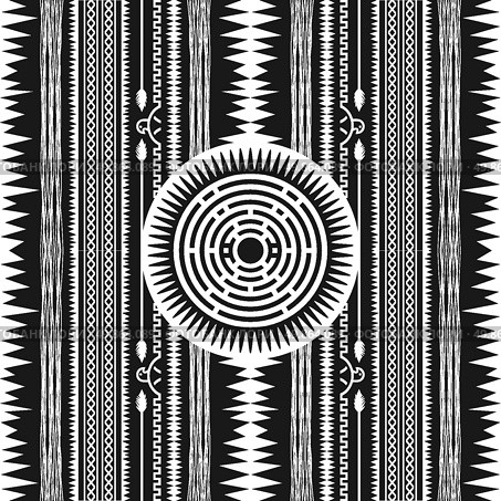 native american pattern vector graphic art illustration. native american pattern. Стоковая иллюстрация, агентство Ingram Publishing / Фотобанк Лори