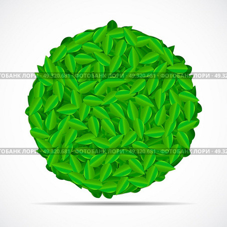 Natural Green Leaves Background. Vector Illustration EPS10. Natural Green Leaves Background. Vector Illustration. Стоковая иллюстрация, агентство Ingram Publishing / Фотобанк Лори