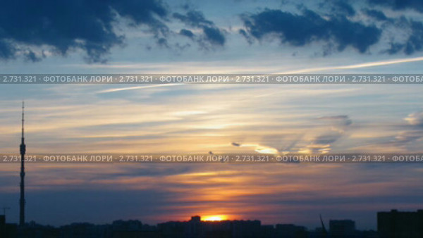 Небо над Москвой (2011 год). Стоковое видео, видеограф Gravicapa / Фотобанк Лори