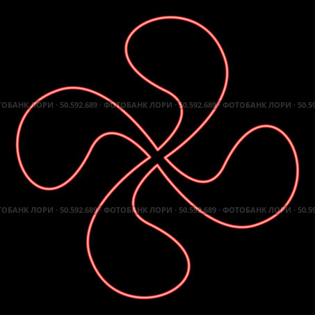Neon basque Cross Lauburu Lauborou Eusko red color vector illustration image flat style light. Neon basque Cross Lauburu Lauborou Eusko red color vector illustration image flat style. Стоковая иллюстрация, агентство Ingram Publishing / Фотобанк Лори