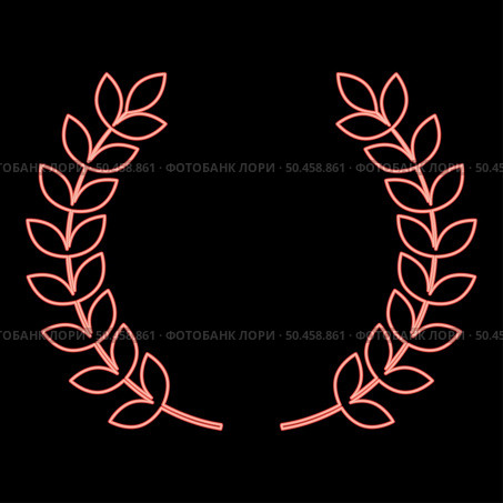 Neon branch of winner Laurel wreaths Symbol of victory red color vector illustration image flat style light. Neon branch of winner Laurel wreaths Symbol of victory red color vector illustration image flat style. Стоковая иллюстрация, агентство Ingram Publishing / Фотобанк Лори