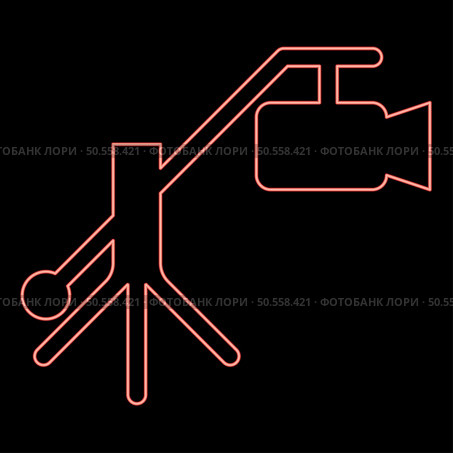 Neon camera crane video movie dv camcorder television red color vector illustration image flat style light. Neon camera crane video movie dv camcorder television red color vector illustration image flat style. Стоковая иллюстрация, агентство Ingram Publishing / Фотобанк Лори