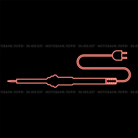 Neon electric soldering iron for radio repair work red color vector illustration image flat style light. Neon electric soldering iron for radio repair work red color vector illustration image flat style. Стоковая иллюстрация, агентство Ingram Publishing / Фотобанк Лори