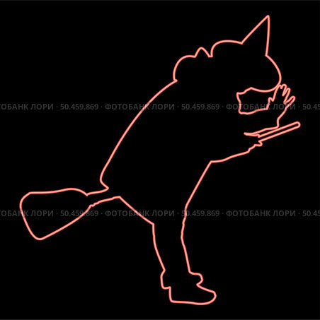 Neon fairy Wizard Witch flying on broom Subject for Halloween concept red color vector illustration image flat style light. Neon fairy Wizard Witch flying on broom Subject for Halloween concept red color vector illustration image flat style. Стоковая иллюстрация, агентство Ingram Publishing / Фотобанк Лори