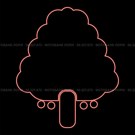 Neon fruit tree red color vector illustration flat style light image. Neon fruit tree red color vector illustration flat style image. Стоковая иллюстрация, агентство Ingram Publishing / Фотобанк Лори