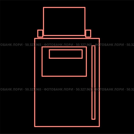Neon hand terminal red color vector illustration flat style light image. Neon hand terminal red color vector illustration flat style image. Стоковая иллюстрация, агентство Ingram Publishing / Фотобанк Лори