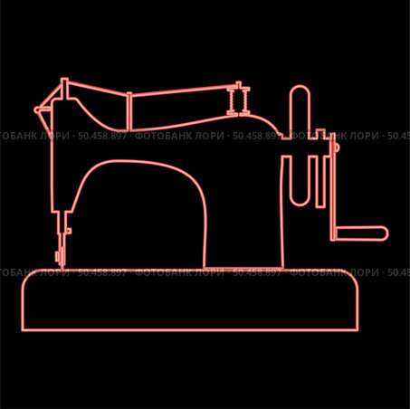 Neon stitching machine Sewing machine Tailor equipment vintage red color vector illustration image flat style light. Neon stitching machine Sewing machine Tailor equipment vintage red color vector illustration image flat style. Стоковая иллюстрация, агентство Ingram Publishing / Фотобанк Лори
