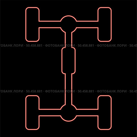 Neon undercarriage Chassis Carriage for car Vehicle frame red color vector illustration image flat style light. Neon undercarriage Chassis Carriage for car Vehicle frame red color vector illustration image flat style. Стоковая иллюстрация, агентство Ingram Publishing / Фотобанк Лори