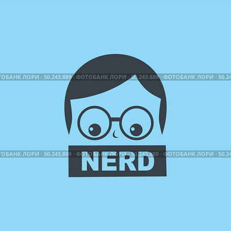 nerd geek guy cartoon character sign logo vector art. nerd geek guy cartoon character sign logo vector. Стоковая иллюстрация, агентство Ingram Publishing / Фотобанк Лори