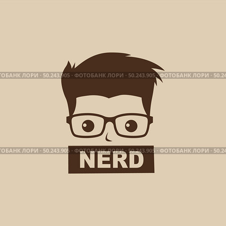 nerd geek guy cartoon character sign logo vector art. nerd geek guy cartoon character sign logo vector. Стоковая иллюстрация, агентство Ingram Publishing / Фотобанк Лори