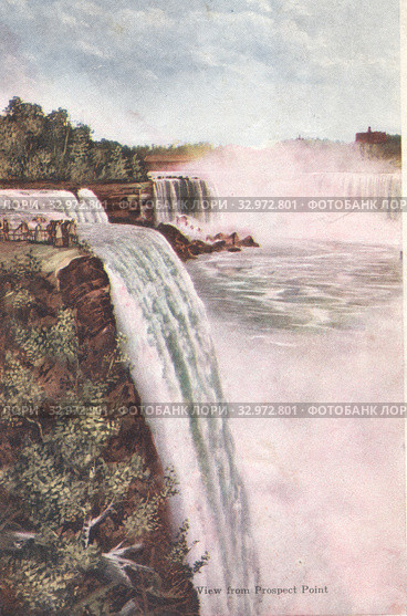 Ниагарский водопад. 1911. США. Стоковое фото, фотограф Retro / Фотобанк Лори
