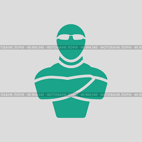 Night club security icon. Gray background with green. Vector illustration. Стоковая иллюстрация, агентство Ingram Publishing / Фотобанк Лори