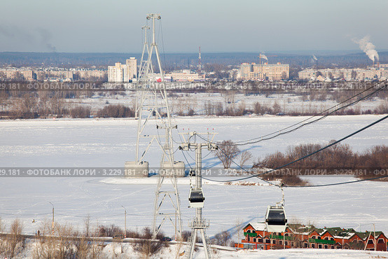 Нижегородская подвесная канатная дорога между Нижним Новгородом и Бором (2012 год). Стоковое фото, фотограф Igor Lijashkov / Фотобанк Лори