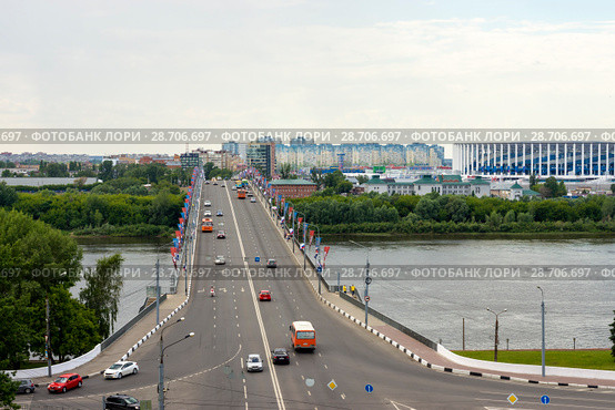 Нижний Новгород, Канавинский мост (2018 год). Редакционное фото, фотограф Владимир Макеев / Фотобанк Лори
