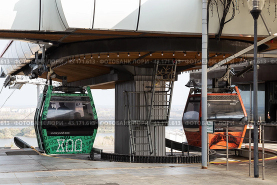 Nizhny Novgorod Cableway (2023 год). Редакционное фото, фотограф Юлия Бабкина / Фотобанк Лори