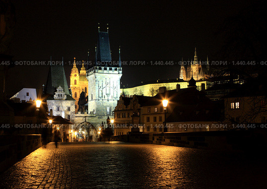 Ночная Прага, Старый город (2009 год). Стоковое фото, фотограф Бельская (Ненько) Анастасия / Фотобанк Лори