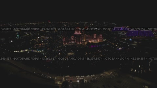 Ночной олимпийский парк  Сочи, Сириус (2022 год). Редакционное видео, видеограф Максим Бойков / Фотобанк Лори
