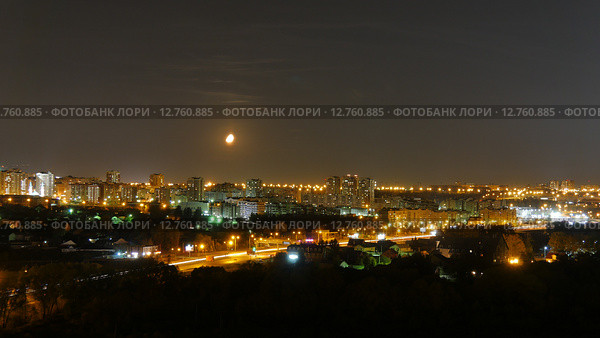 Ночные огни города Казань (2015 год). Стоковое фото, фотограф Руслан Гарифуллин / Фотобанк Лори