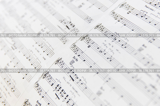 Ноты. Notes. Graphic designation of the sound of a musical work. Стоковое фото, фотограф Алексей Смышляев / Фотобанк Лори