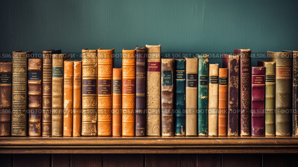 novels books in a row ai generated. Стоковое AI-изображение, AI-художник Vectorwin / Фотобанк Лори