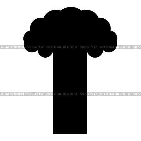 Nuclear explosion burst mushroom explosive destruction icon black color vector illustration image flat style simple. Nuclear explosion burst mushroom explosive destruction icon black color vector illustration image flat style. Стоковая иллюстрация, агентство Ingram Publishing / Фотобанк Лори