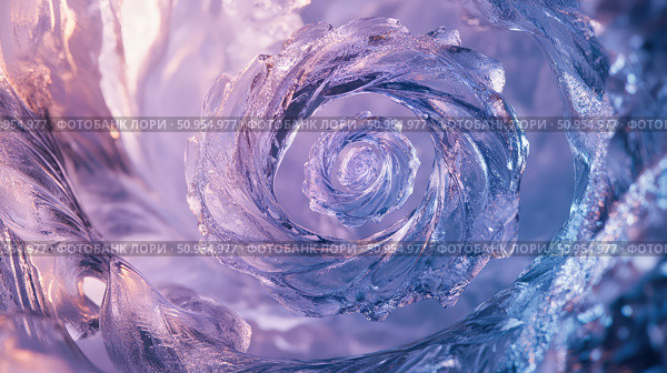 nucleation spiraling ice crystal ai generated. Стоковое AI-изображение, AI-художник Vectorwin / Фотобанк Лори