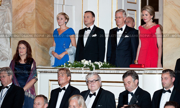 Official visit to Poland paid by His Majesty the King of the Belgians and Her Majesty the Queen of the Belgians. Reception hosted by His Majesty the King of the Belgians and Her Royal Majesty the Queen of Belgium. Редакционное фото, агентство BE&W Photo / Фотобанк Лори