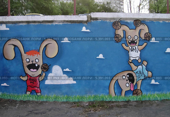 Оформление детской спортивной площадки (2011 год). Редакционное фото, фотограф Корнилова Светлана / Фотобанк Лори