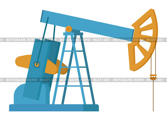 Oil industry equipment, Pumpjack and oil barrels, Overground drive for a reciprocating piston pump in an oil well. Working pumps and drilling rig, technilogical machine isolated on white background. Oil industry equipment, Pumpjack and oil barrels, Overground drive for a reciprocating piston pump. Стоковая иллюстрация, агентство Ingram Publishing / Фотобанк Лори