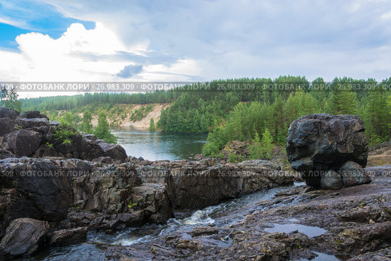 On an ancient volcano Girvas, Karelia. Стоковое фото, фотограф Валерий Смирнов / Фотобанк Лори