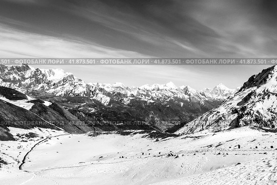 On the way in the direction of Tilicho lake, Nepal, Himalaya, Annapurna Conservation Area (2015 год). Стоковое фото, фотограф VittoriaChe / Фотобанк Лори