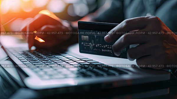 Online shopping, payment at the store, credit card, concept. Стоковое AI-изображение, AI-художник Ярославский Максим / Фотобанк Лори