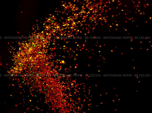 Orange sequins as a glimmering tornado. Стоковое фото, агентство Ingram Publishing / Фотобанк Лори