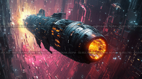 orbit spiraling rocket ai generated. Стоковое AI-изображение, AI-художник Vectorwin / Фотобанк Лори