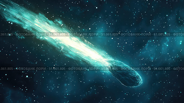 orbit transforming comet ai generated. Стоковое AI-изображение, AI-художник Vectorwin / Фотобанк Лори