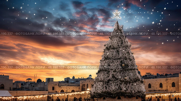 ornaments star over bethlehem ai generated. Стоковое AI-изображение, AI-художник Vectorwin / Фотобанк Лори