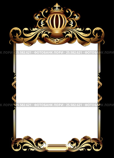 Ornate heraldic frame. Стоковая иллюстрация, иллюстратор Kjolak / Фотобанк Лори