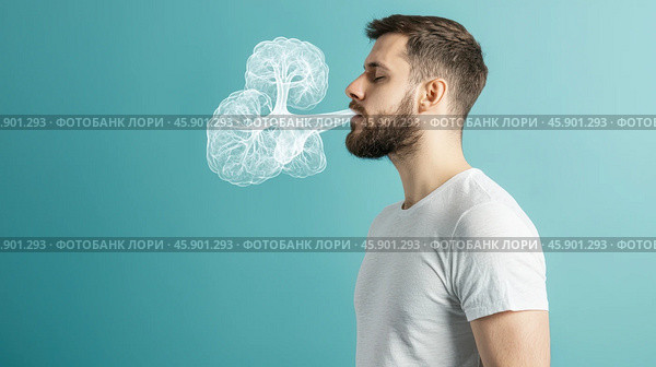 Осознанное дыхание и спокойствие среди хаоса весенней безмятежности. Стоковое AI-изображение, AI-художник ФотоИнтеллект / Фотобанк Лори