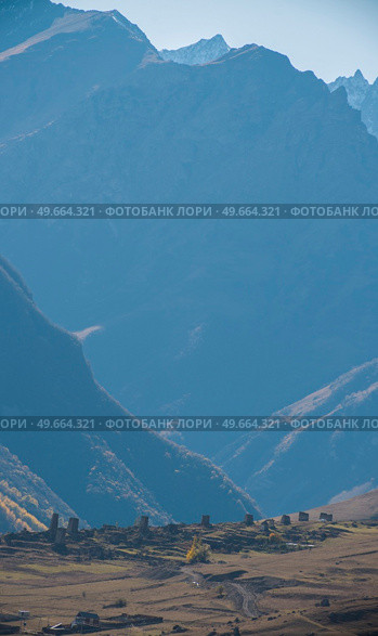 Ossetian old village in the Caucasus mountains. Стоковое фото, агентство Ingram Publishing / Фотобанк Лори
