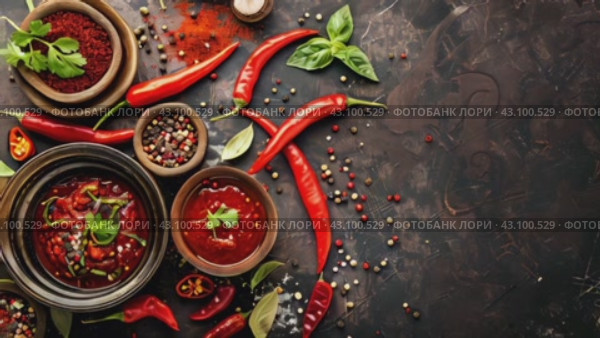 Острая томатная сальса: наслаждение вкусом и красками. Стоковое AI-видео, аниматор Анна Добрыдень / Фотобанк Лори