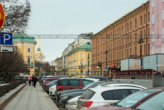Отель "Англетер", Санкт-Петербург (2021 год). Редакционное фото, фотограф Владимир Макеев / Фотобанк Лори