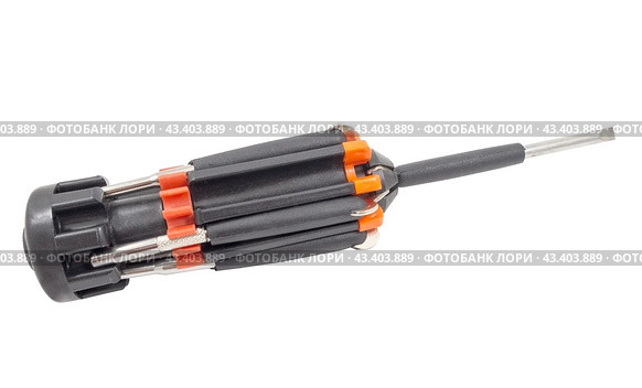 Отвертка на белом фоне. Screwdriver isolated on white background. Стоковое фото, фотограф Татьяна Д / Фотобанк Лори