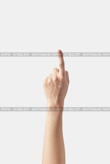 Outer hand counting on fingers, one. Стоковое фото, фотограф Ярослав Данильченко / Фотобанк Лори