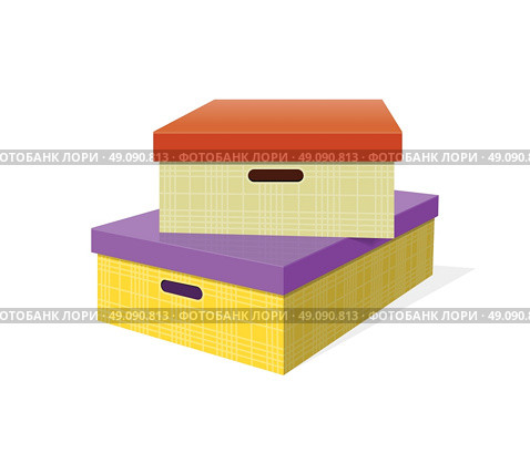 Packing product icon design style. Boxes icon logo, box delivery, package service, transportation parcel, deliver container, receive pack, send and logistic isolated vector illustration. Стоковая иллюстрация, агентство Ingram Publishing / Фотобанк Лори